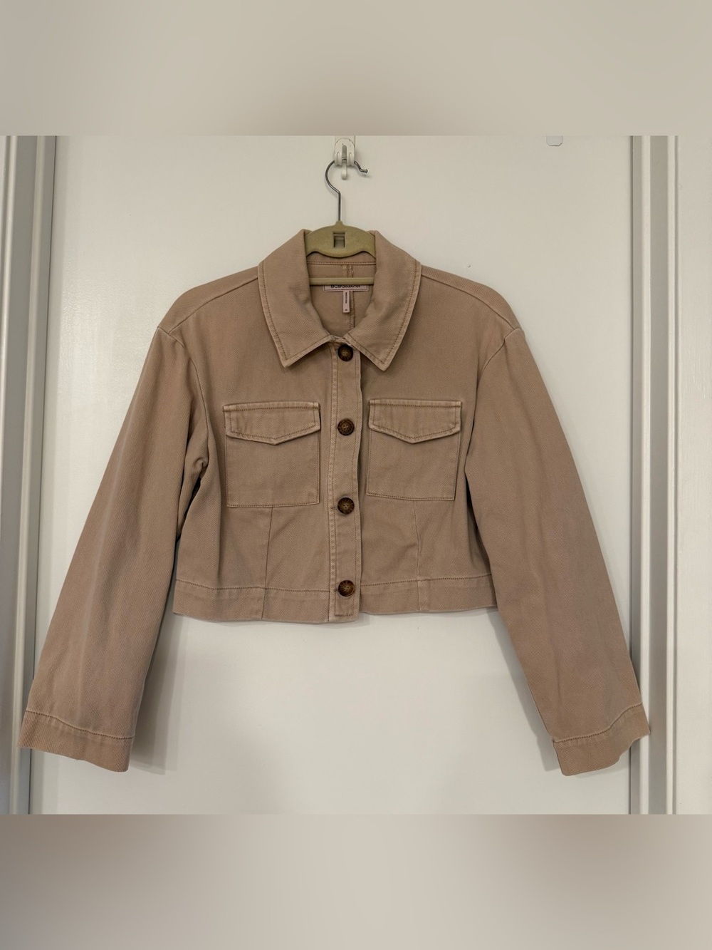 BCBGeneration Cropped Beige 100% Cotton jacket